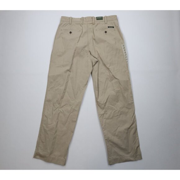 Deadstock Vtg Eddie Bauer Mens 36x32 Classic Fit Pleated Wide Leg Chino Pants - Picture 10 of 16